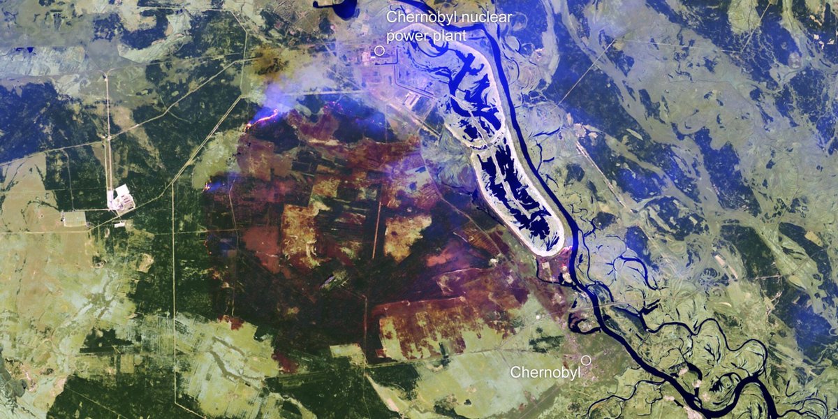 Mapeo de incendios de Chernobyl desde el espacio.
Incendios forestales amenazaron la central nuclear cerrada de Chernobyl en Ucrania, la misión Copernicus Sentinel-2 fotografió los incendios y ha mapeado el área.
@esa 
#observandolatierra #CopernicusObserver #gestionderiesgos