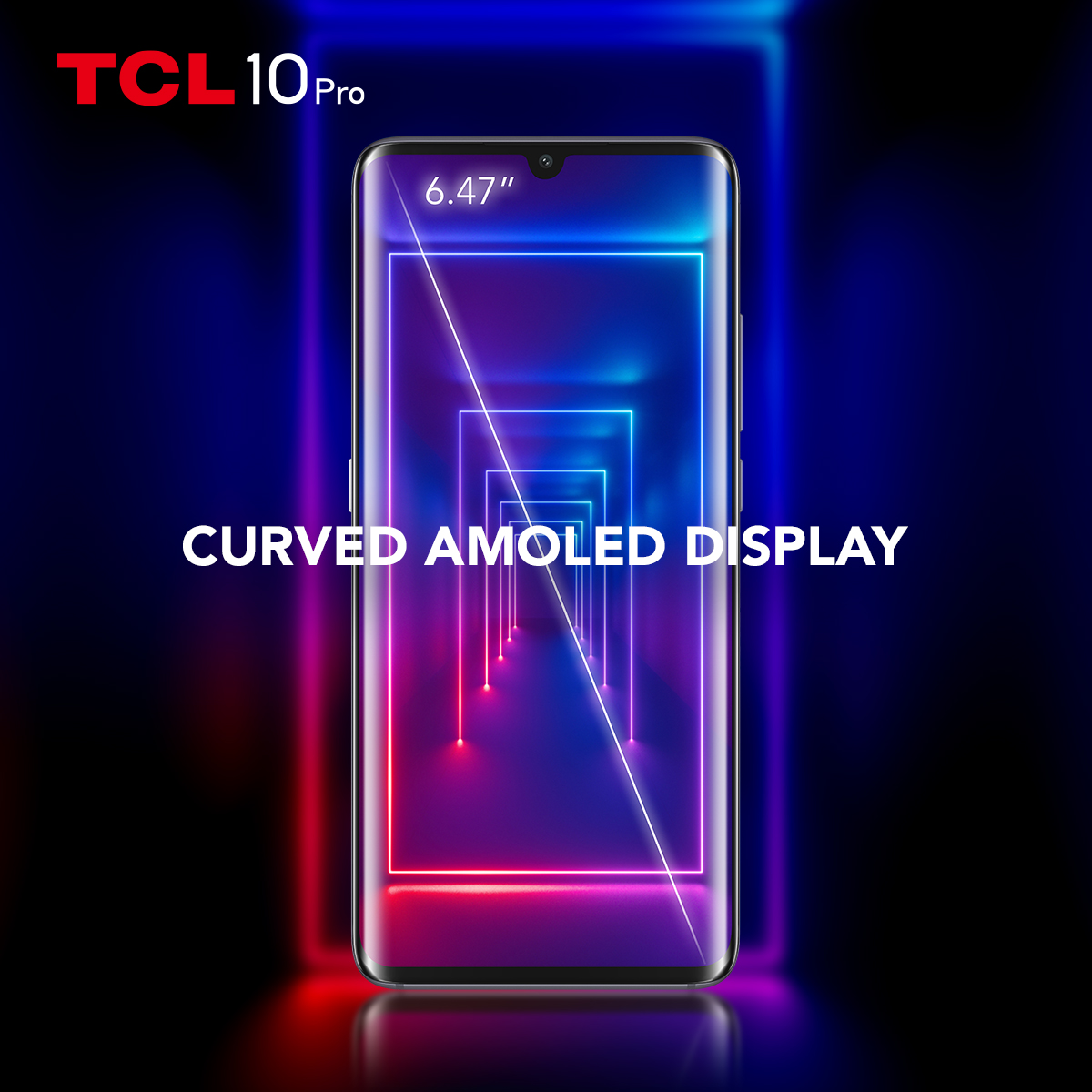 TCLMobileGlobal's tweet photo. A screen fit for a Pro. The #NXTVISION 6.47” FHD+ curved AMOLED display of the #TCL10Pro lets you #DISPLAYGREATNESS with a vivid and boundless viewing experience. #TCLmobile https://t.co/0D6k01GCwD