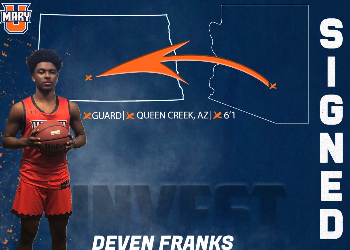 UMary Men's Bball (@umarymensbball) on Twitter photo Another one has put the ink to paper! ๐ We are excited to announce the addition of <a href="/DevenFranks/">DF0๐ฆ๐ธ</a> to our 2020 signing class!!! #HOOKSUP #INVEST Another one has put the ink to paper! ๐ We are excited to announce the addition of <a href="/DevenFranks/">DF0๐ฆ๐ธ</a> to our 2020 signing class!!! #HOOKSUP #INVEST