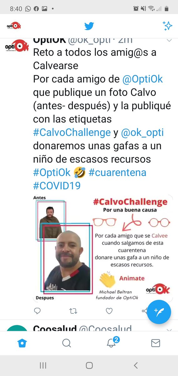ok_opti's tweet photo. @DanielSamperO Solidaridad en época  de covid-19 e ideas creativas https://t.co/UUcMYx9dyd