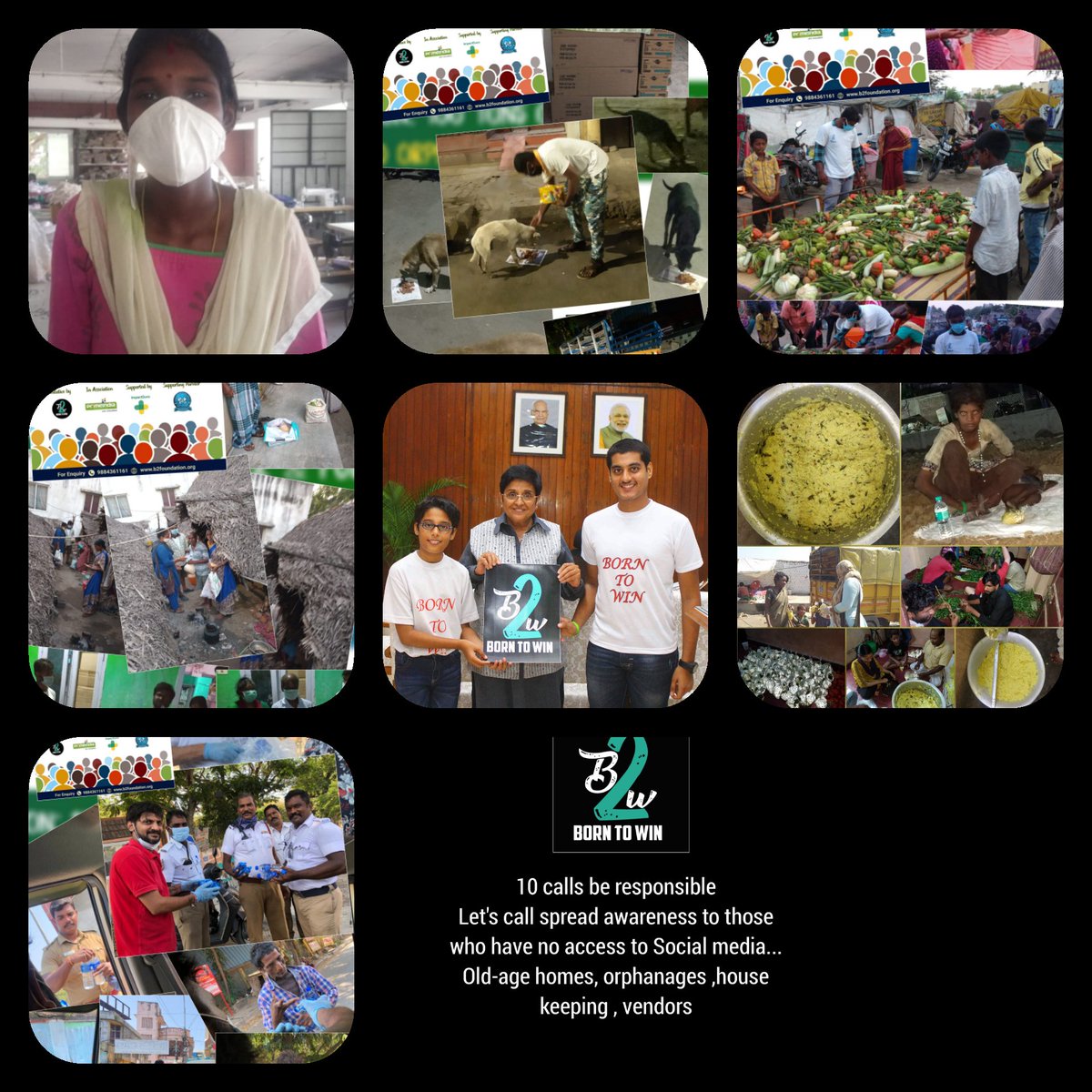 WinB2w's tweet photo. Inspired by @thekiranbedi mam,as adviced by our honourable PM @narendramodi ji #FeedTheNeedy
@WinB2w and team is on
#Mission100Tons to help Dailywagers families,orphanages,homeless,Old age homes,petshelters.
@SwatiPMahajan @amarprasadreddy @mailshiv @mannkibaat @LGov_Puducherry https://t.co/EUEWeAmuQh