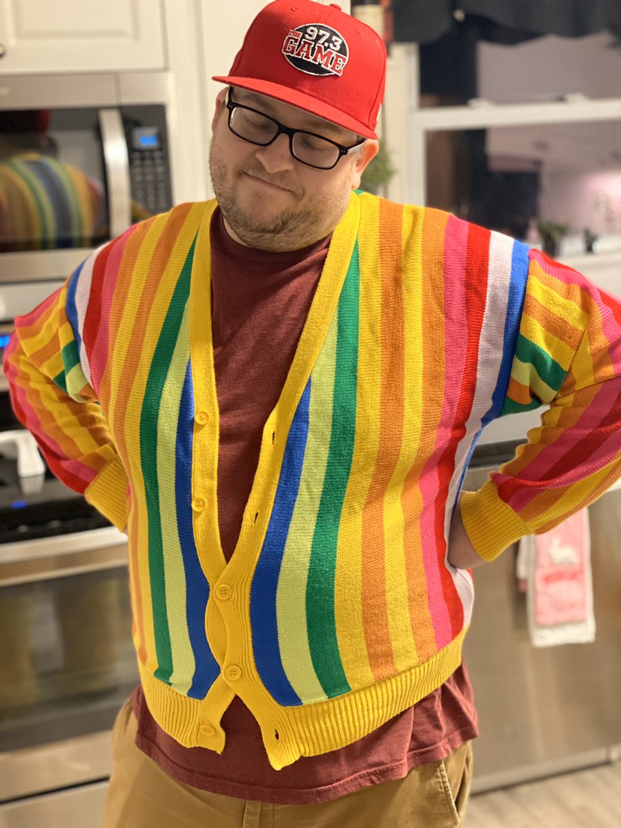 OnAirJosh's tweet photo. Well today’s #30thingsin30days challenge was to show something in your house that you bought that was dumb. On the show I told @czabe and @ericgitter I bought this sweater even though it was way too small. 🤦🏻‍♂️@TheGameMKE https://t.co/iBjAY8XBI7
