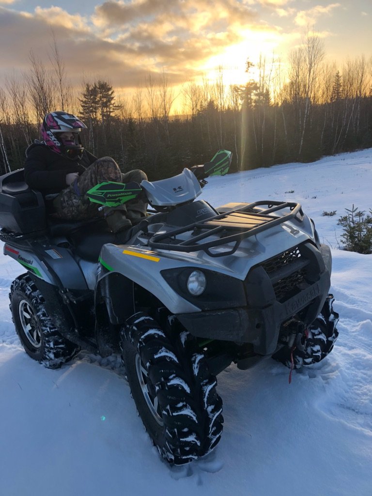 hockeydad9899's tweet photo. My son Ty on his #kawisaki #bruteforce #atv with #intercotires #vampire2s #novascotia https://t.co/ncvfPhanp9