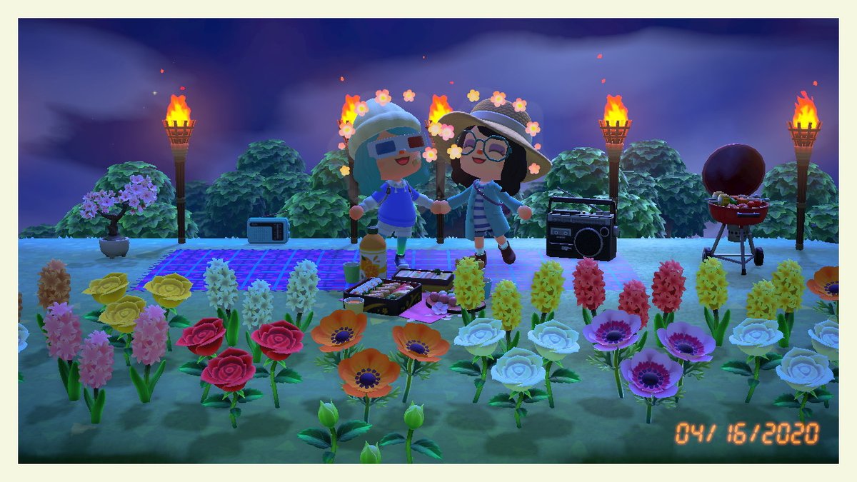 golddynamo's tweet photo. my partner made a little picnic spot on their island... it's so sweet

and then we went to their museum #acnh https://t.co/RXhZP365sH