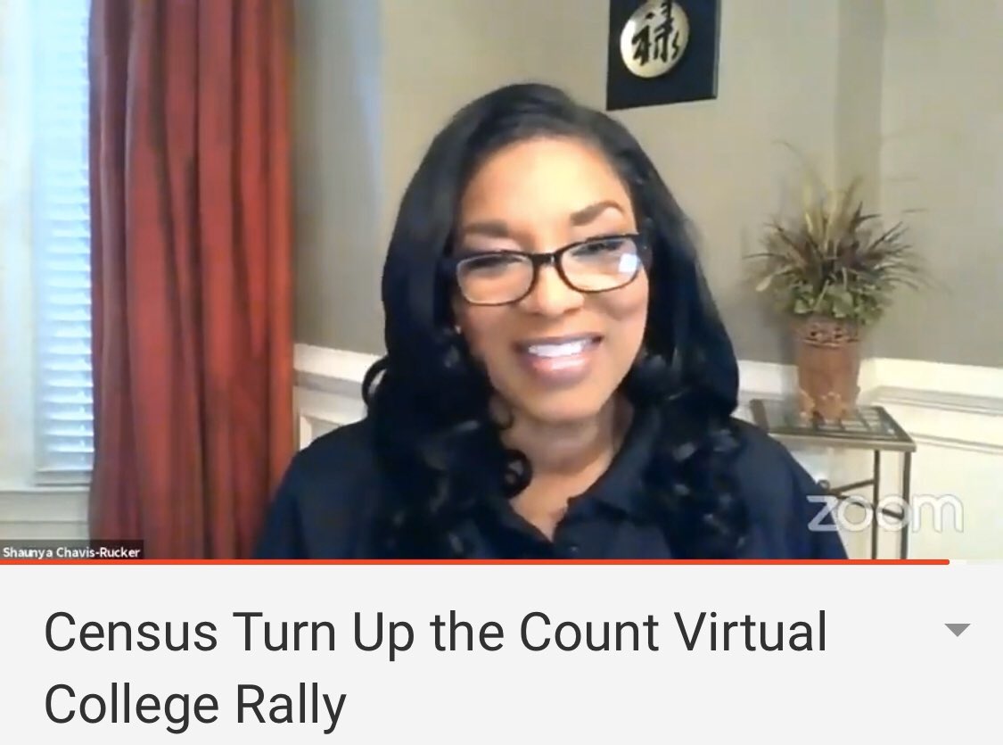 Shaunya_Chavis's tweet photo. Can you say #CountMeIn ? What a pleasure to virtually Emcee the Fulton County #TurnUpTheCount Rally w/@WAOK Derrick Bozeman. Everyone from @Ludacris @KillerMike #YoungDro to the President’s of local Universities & Elected Officials participated. Billions are at stake. #Census2020 https://t.co/HCu8ujARSF