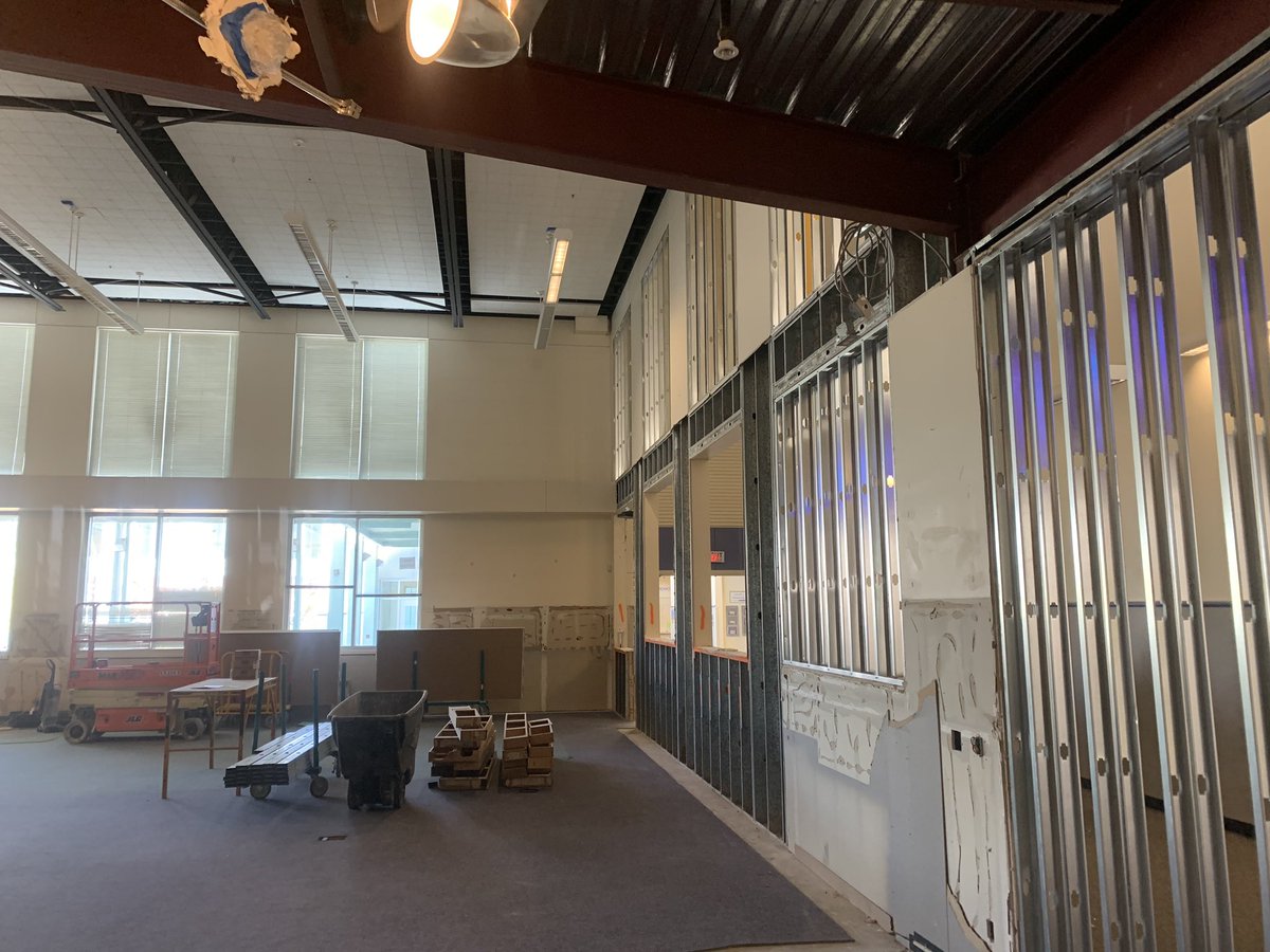 checkout the progress! The media center is reshaping into the main office, rooms students haven’t seen are revamping to the new STEAM lab, and the pods are going to be more open! #CCMSBuildingCommunity #BuildGBSD