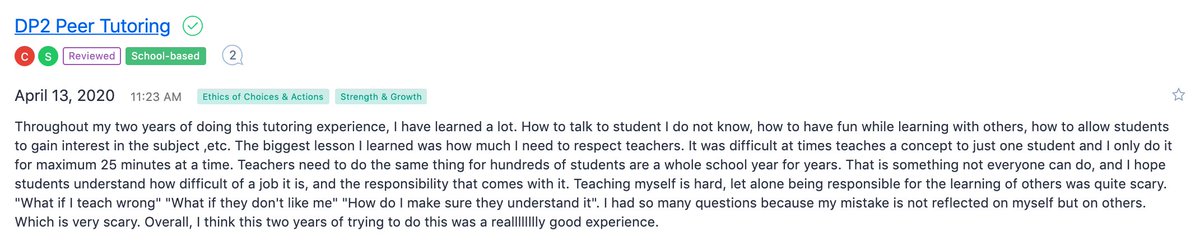 THIS is why I do my job! Giving Ss an opportunity to do something meaningful, gain perspective,  and allow them the chance to develop skills/traits that make them a GREAT human being. That's education! 🙌🏼🌏
