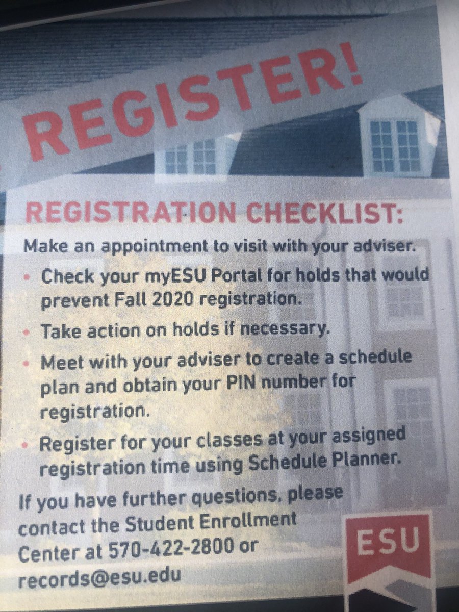 ESUadvising's tweet photo. Today is the day...#SnoozeYaLose #RegisterAlready #YourAdvisorSaysSo @ESUniversity https://t.co/3CzzcovRYV