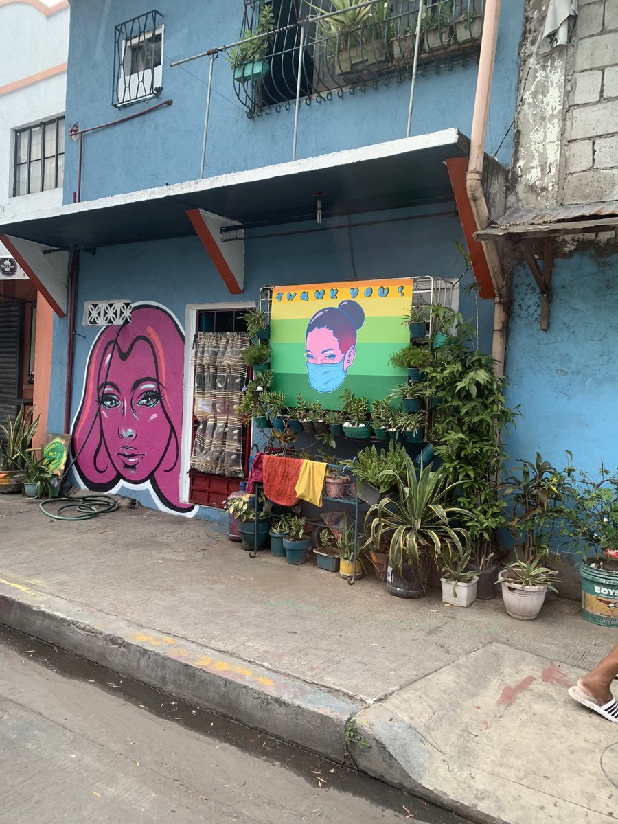 Street art at the time of coranavirus. Along Zobel Roxas avenue corner Del Pan street, Makati City