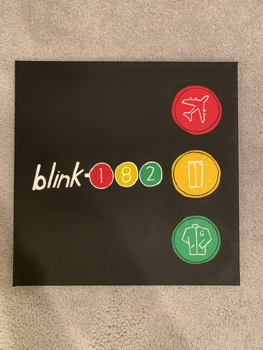 HackySach's tweet image. New favorite painting! One of the best albums by @blink182. Thank you @AriannaLaLonde for painting this! @markhoppus