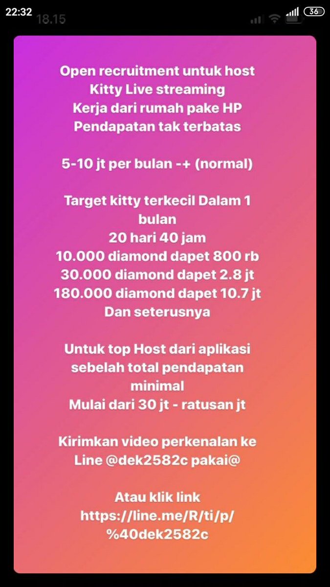 Hrdbacot On Twitter Ni Ya Yang Mo Side Job Live Streaming Langsung Kontak Aja Ahensi Terpercaya Https T Co G0uy5s4w8u