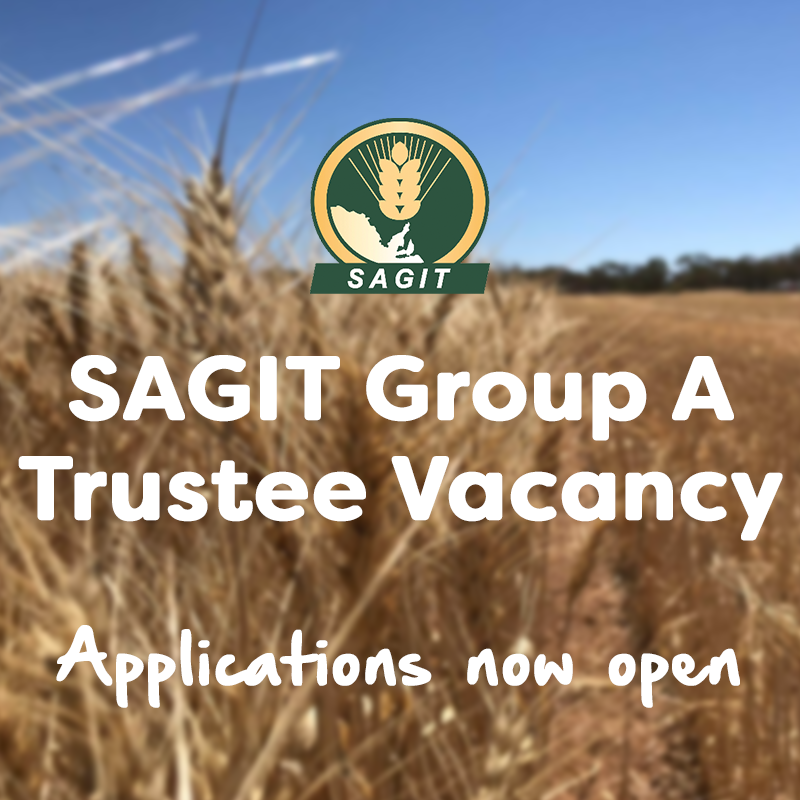 GPSA is seeking applications from appropriately qualified persons to fill a vacant Group A Trustee position for the South Australian Grain Industry Trust Fund.

For more information or to apply visit: tinyurl.com/SAGITvacancy