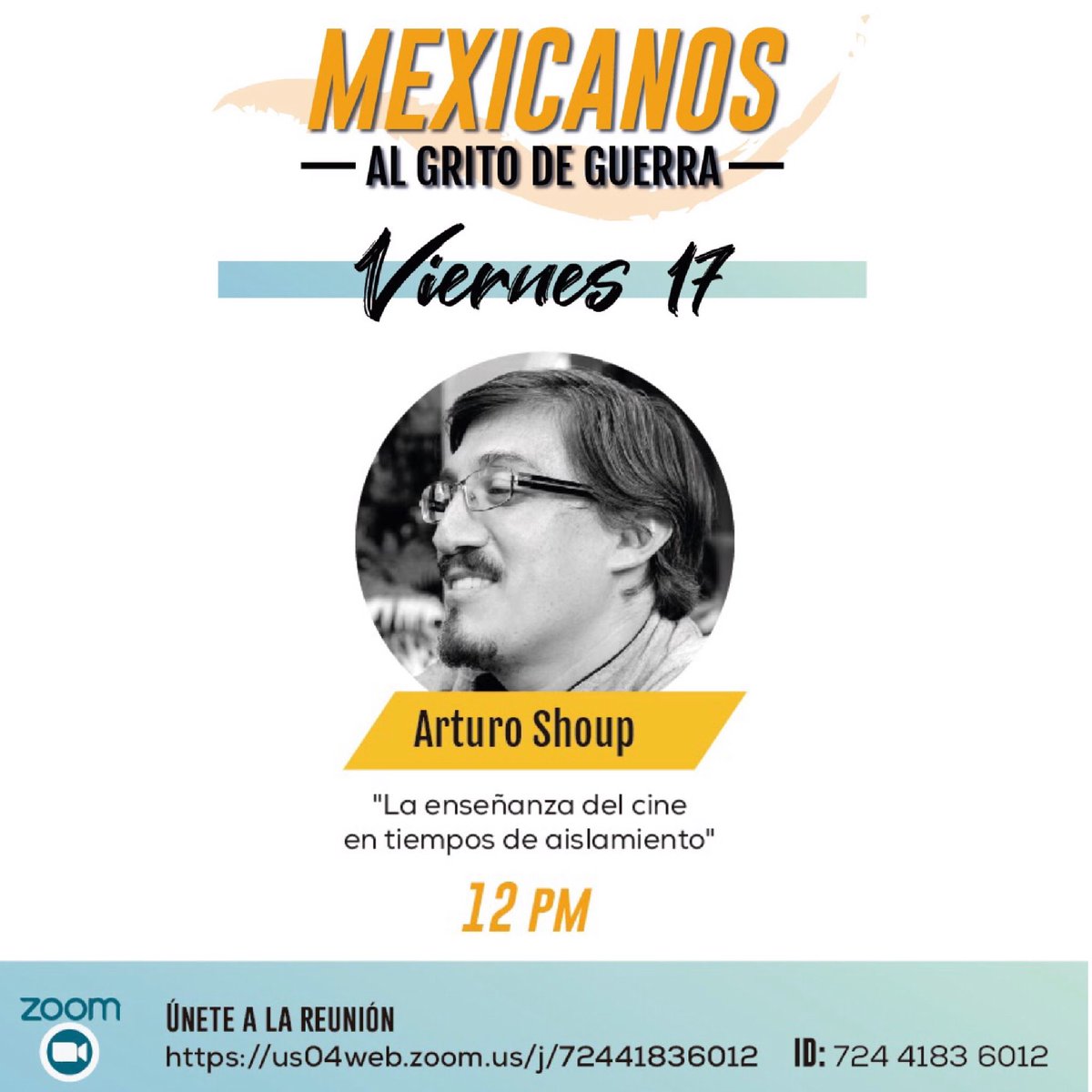 GritodeGuerra20's tweet photo. No podemos esperar a las 12 por la plática del profesor ⁦@artshoup⁩ de la universidad ITESM nos hablará sobre el cine y lo que nos puede enseñar en estos momentos en los que nos encontramos en aislamiento #AlGritoDeGuerra #MAGGbeyond #makeithappen #cambiospositivos https://t.co/cd4elE1L0t