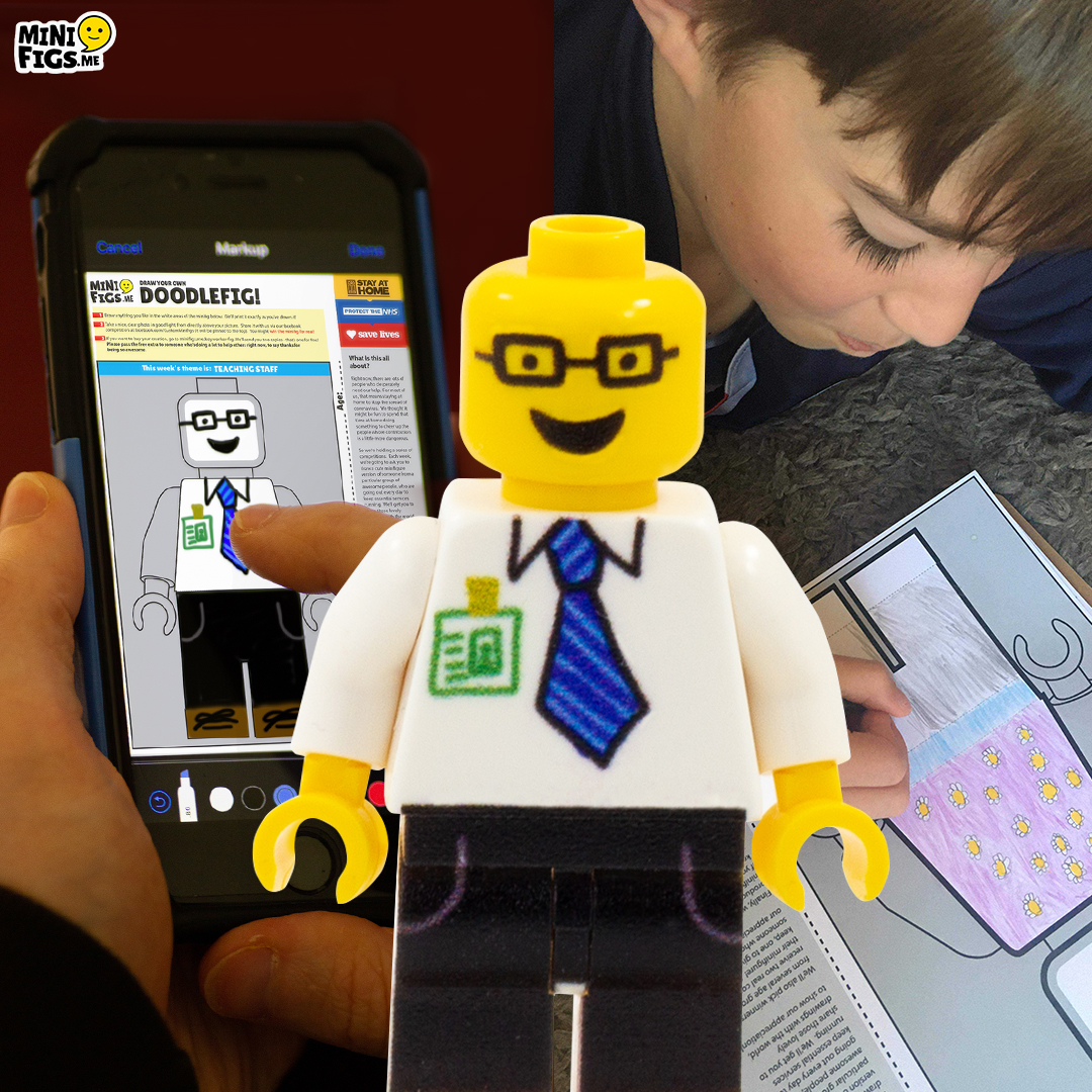 Design a Minifigure, and you might win your creation in LEGO form!Each week, we are asking people to re-create key workers as minifigs. This week’s theme will be TEACHERS & EDUCATION STAFF.Details here:  https://facebook.com/CustomMinifigs/  #keyworkerminifigure  #funactivities  #LEGO