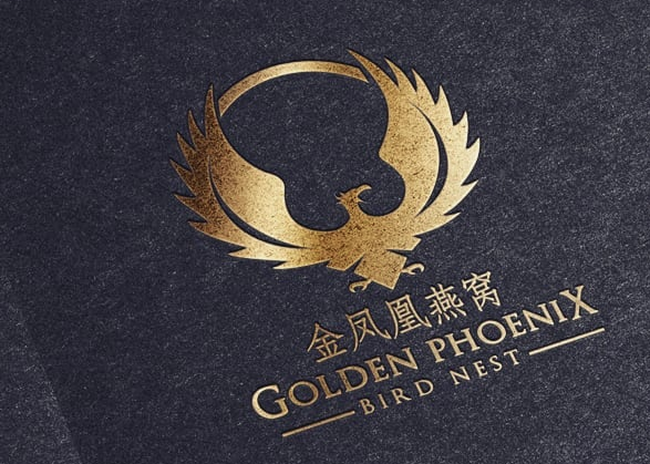 Awee Prasetya Golden Phoenix Bird Nest Logo Design Birdnest