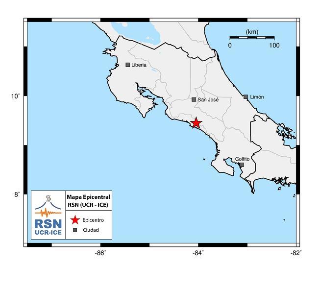RSNcostarica's tweet photo. #Sismocr Revisado, 17-4-2020, 3:34 am, Mag: 4,6 Mw, Prof: 59 km, 13 km al Este de Quepos https://t.co/HQrqO22j7K https://t.co/cA29UoBpJs