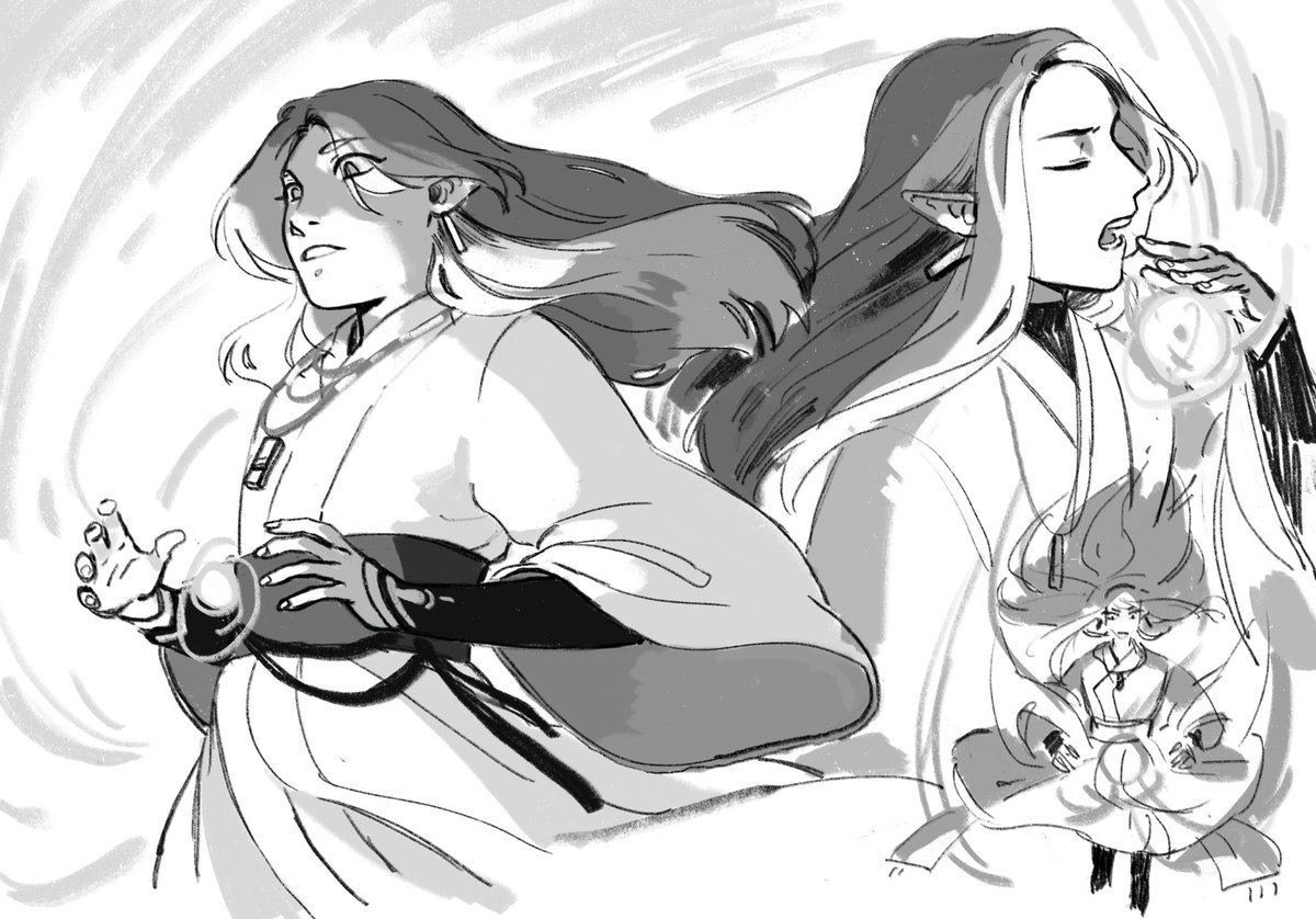 some doodles of Han casting! 