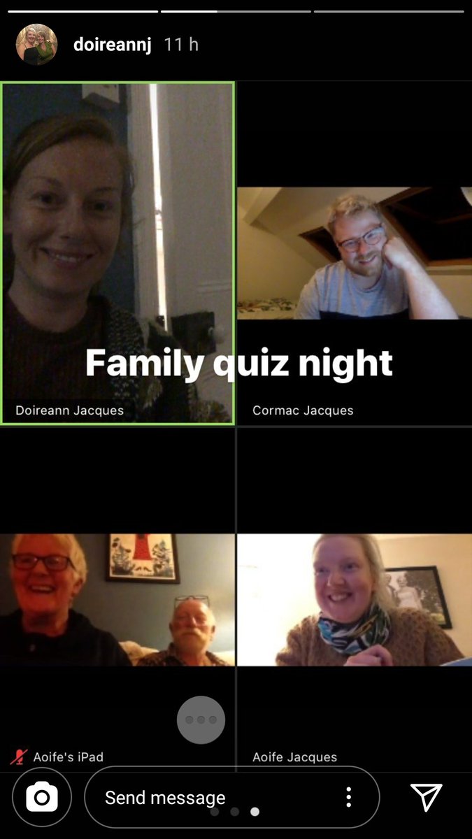 deejacques2016's tweet photo. Covid 19 memories #Zoom #tablequiz with family. Try it, great craic,  even if questions were very difficult @CormacJacques in Brussels ! https://t.co/0Kyd6gu1LK