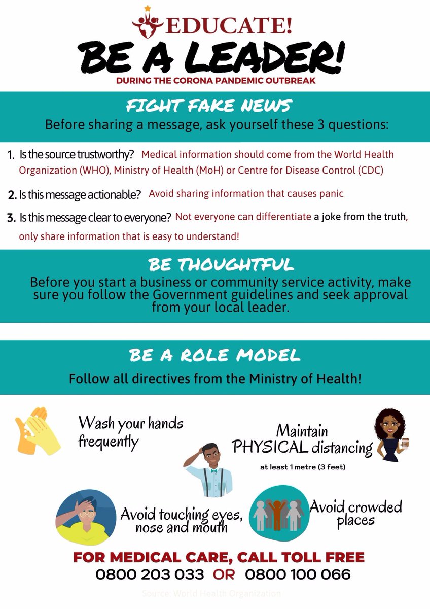 bfb_fred's tweet image. Be a "LEADER", Be a "ROLE MODEL" in fighting Corona Virus (COVID-19).