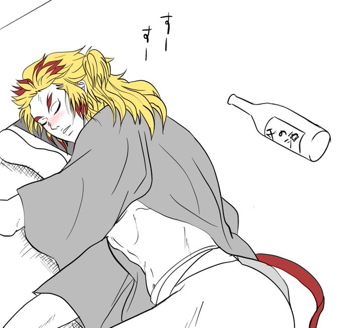 亜乃🌈さんがTwitterに投稿した煉獄杏寿郎(鬼滅の刃)のイラスト。