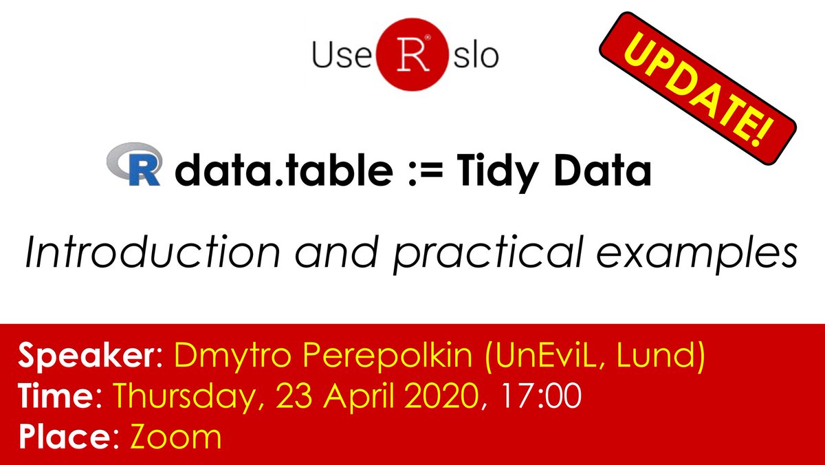 OURmeetup's tweet photo. We can't meet in person but that's not going to stop us from learning about data.table ! https://t.co/uPpXEZ9T6S