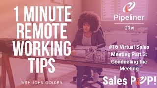 PipelinerCRM's tweet image. Here is the the 16th part of our series on the topic &quot;remote working&quot; that goes deeper into the conduction of a meeting &amp;gt;&amp;gt; ow.ly/U3Pt30qyxrQ #virtualmeetings #homeoffice #remoteworkingtips