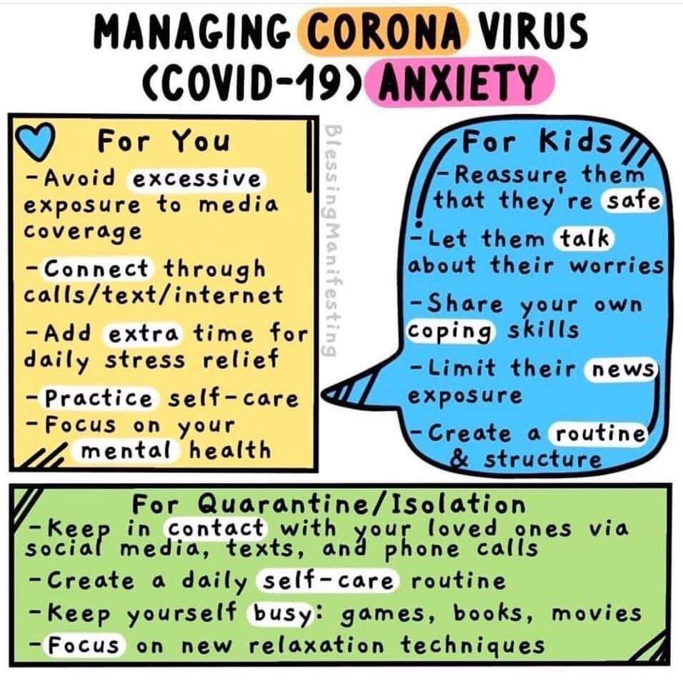 ISPHNS's tweet image. This is a great visual with simple suggestions that can make a big difference to the way we feel. 

Your ISPHN team is here to support you too. Just contact the duty officer for your area. Even if you are in isolation we are still available ❤️

Image credit:BlessingManifesting