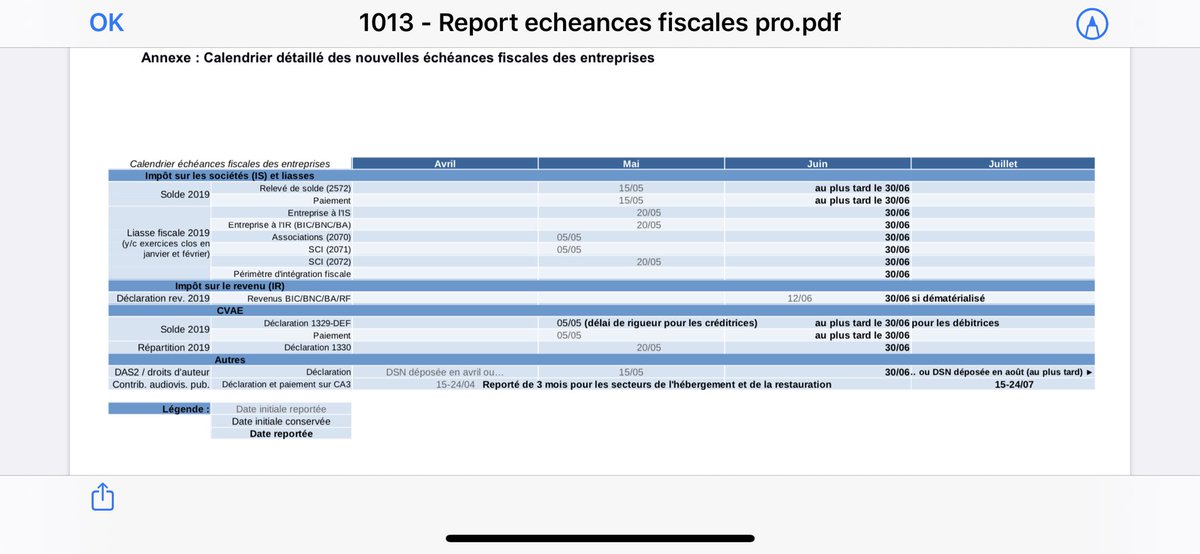 Report des délais de dépôts des liasses fiscales  au 30 juin 2020 #COVID19 un peu plus de temps pour les cabinets pour vous accompagner dans l’urgence