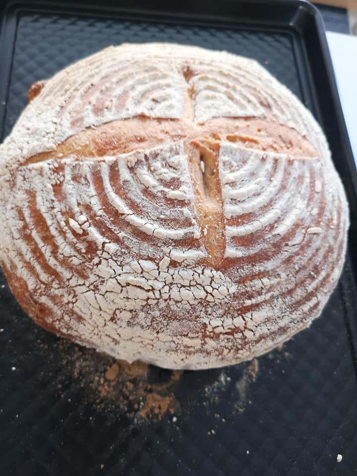 FoodTCentre's tweet photo. Food Teachers doing what they do best. Brushing up on traditional skills. #sourdough https://t.co/v6E0VCZCOB