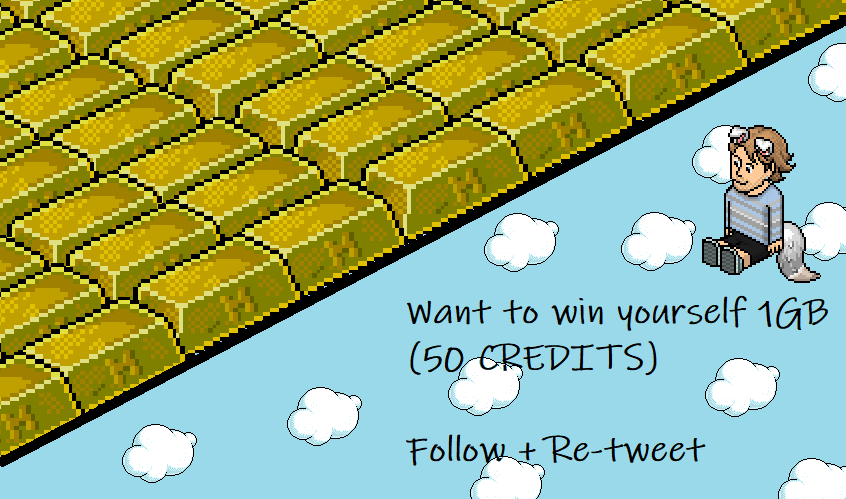GIVEAWAY TIME!Want to win yourself 1GB (50 Credits)FollowRe-tweetEnds Sunday 19th April http://Habbo.com  Only! #Habbo