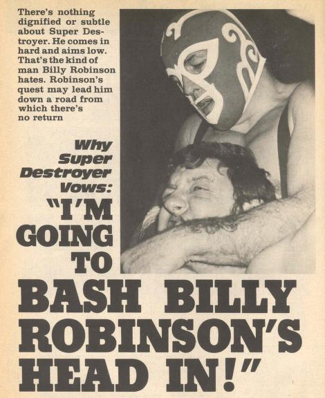 Billy Robinson obviously elicited strong reactions from other performers.