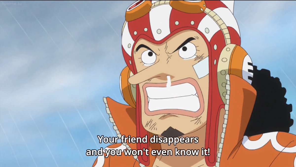 I love usopp’s character development here,, he’s finally taking initiative to protect his friends and we love to see it!