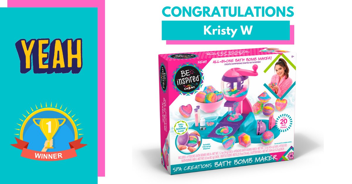 ToyNation1's tweet photo. Congratulations Kristy, you are the winner. Thank you all for participating.  We have 3 giveaways that are live right now. Check out https://t.co/PofjiqRBi9

#toynation #freetoys #kidstoys #giveaways https://t.co/qMF5Zd3wDh