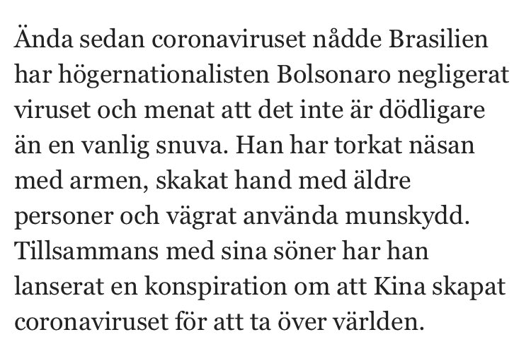 Om man tror att viruset bara är en ”vanlig snuva”, och att Kina skapat den för att ta över världen - då måste det vara världens klenaste plan för världsdominans. (Alt en logisk kullerbytta)
