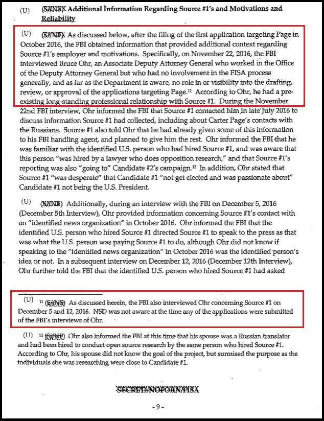 7) Now look at these whoppers:First, the DOJ (*IN JULY 2018*) claims the FBI never fully understood Chris Steele's relationship to Glenn Simpson and Fusion-GPS when they submitted the application.  [top of page]