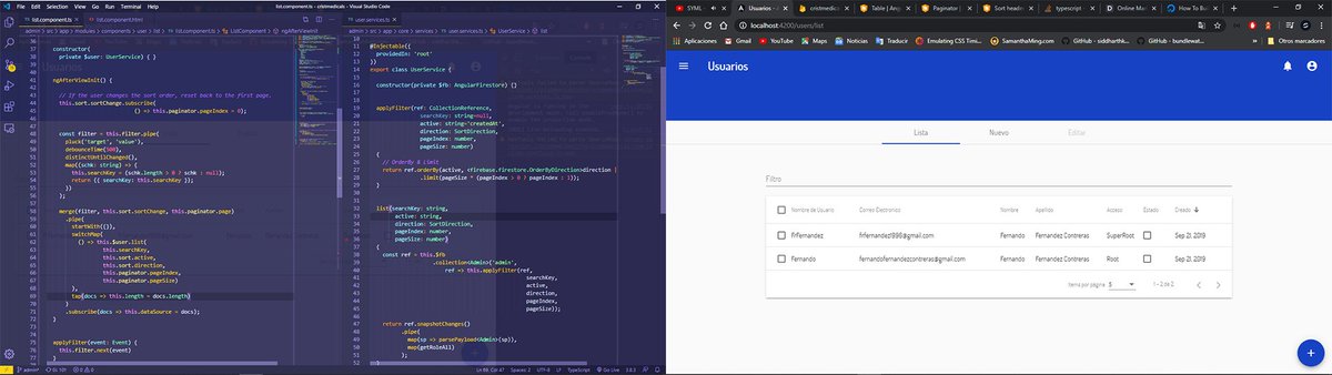ferxxodev's tweet photo. A little code for today, table with ordering and paging, in addition to key search.

#100DaysOfCode #angularjs #materialangular #typescript #code #development #code #coding https://t.co/QGTGK2SgD6