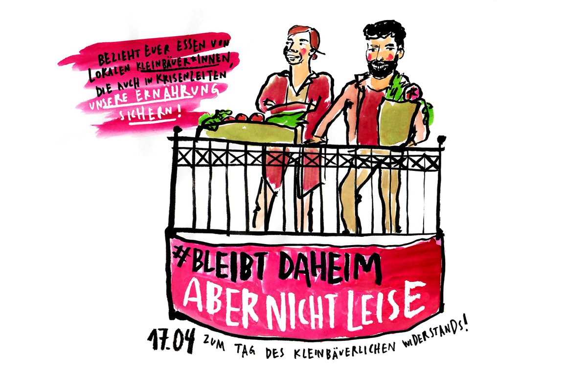 Heute ist der internationale Tag des kleinbäuerlichen Widerstands. Kleinbäuer*innen sind von fundamentaler Bedeutung als Ernährer*innen der Bevölkerung in Zeiten von Krieg, Faschismus, Klimakrise und Pandemien. #StayHomeButNotSilence #PeasantRightsNOW via @lmz_ch