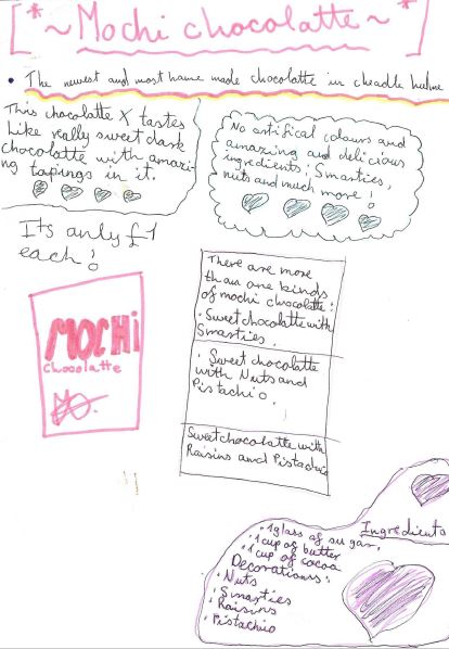 Happy Easter everyone! Even though it has been Easter weekend, we've still had some work sent in from our wonderful Year 6s! Check out Tyler's fact file about Chinese Water Dragons, Ikshita's Maths problems and Lara's poster for the Chocotastic Challenge!