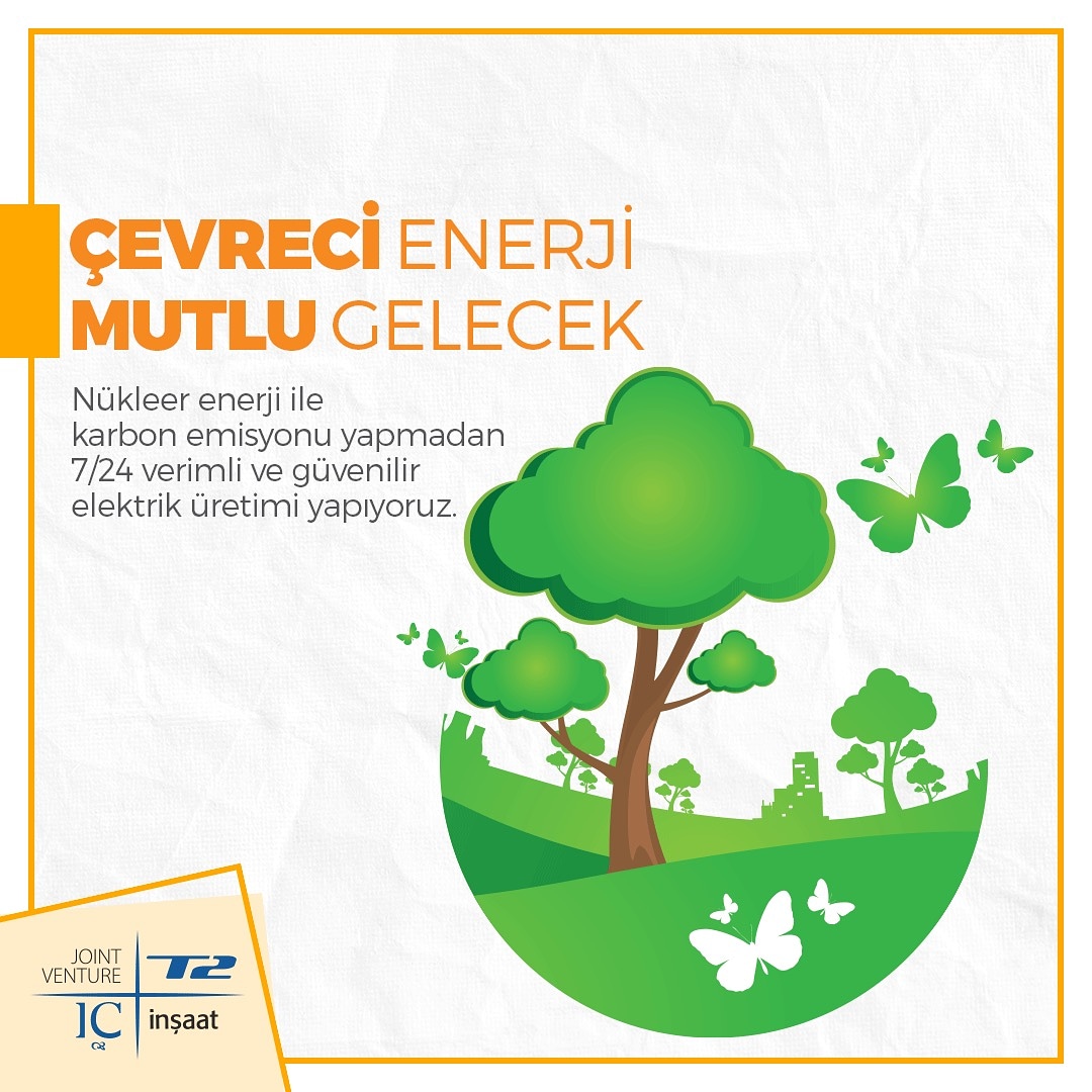 ict2jv's tweet photo. Nükleer enerji ile karbon emisyonu yapmadan 7/24 verimli ve güvenilir elektrik üretimi yapıyoruz. #ÇevreciEnerji #MutluGelecek https://t.co/mCVPUWmomb