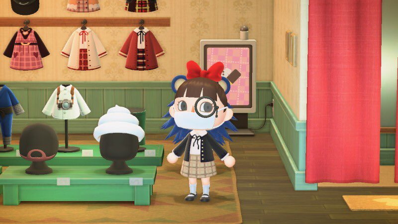 brandSICA's tweet photo. 짧은 가디건 + 회녹색 체크 치마
#모동숲 #마이디자인 #ACNH   #ACNHDesigns #AnimalCrossingDesigns #マイデザイン https://t.co/BAl53ULx1J