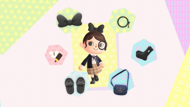 brandSICA's tweet photo. 짧은 가디건 + 회녹색 체크 치마
#모동숲 #마이디자인 #ACNH   #ACNHDesigns #AnimalCrossingDesigns #マイデザイン https://t.co/BAl53ULx1J