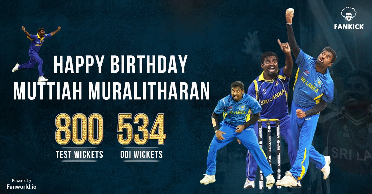 Happy birthday to Sri Lanka legend Muttiah Muralitharan 