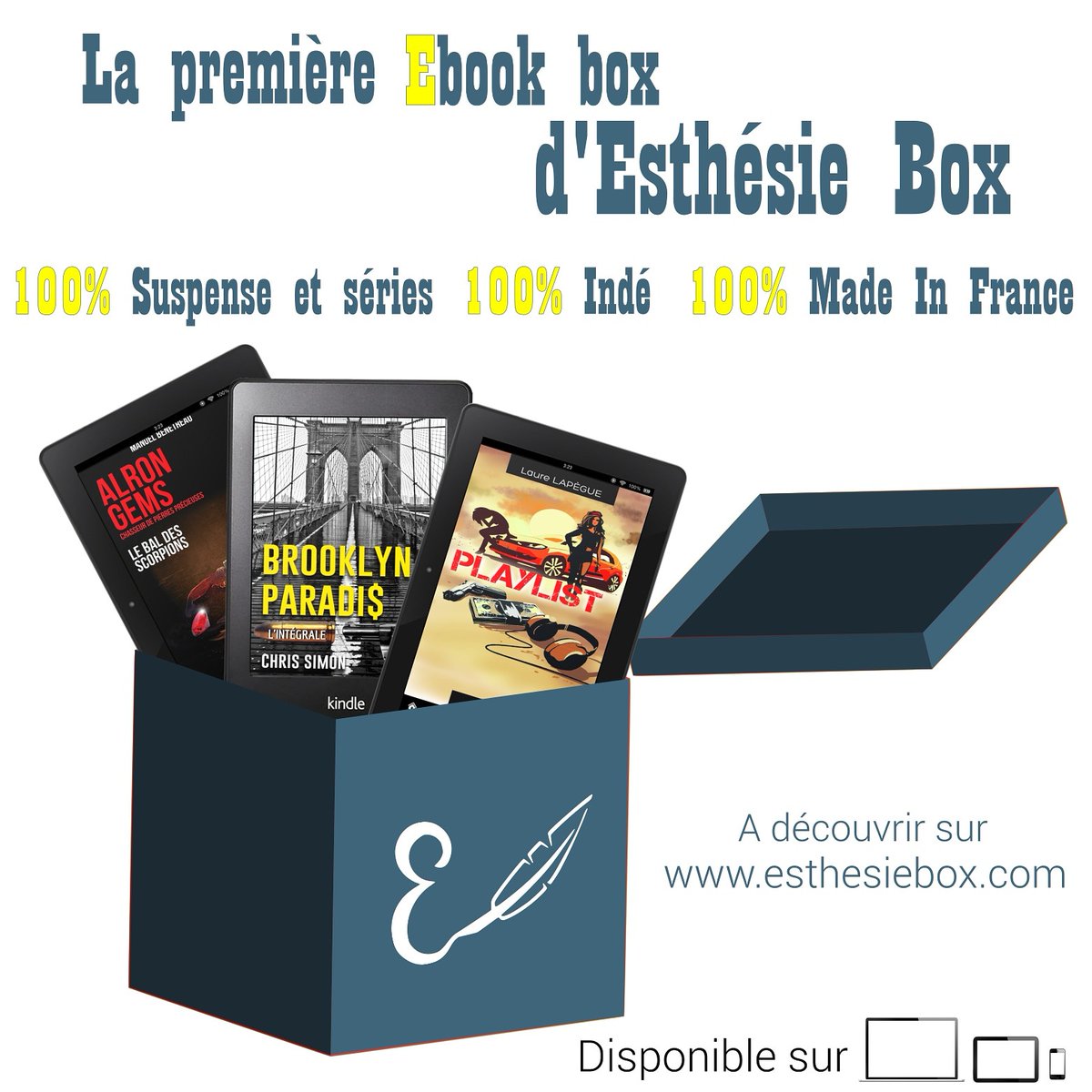 🎉EBOOK BOX 🎉 9,00€ pour 3 livres autoédités, 3 auteurs à découvrir, 3 formats différents 🤗
 Les commandes sont officiellement ouvertes jusqu'au 17 mai inclus.
Alors, elle est pas belle la vie ? 
📌esthesiebox.com
#autoedition #ebook #LectureConfinement #lecture