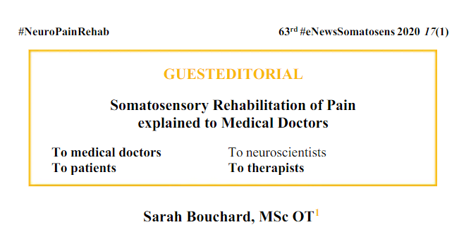 GDenoel278's tweet photo. Flux continu d'articles précieux sur la Méthode de Rééducation Sensitive des Douleurs Neuropathiques  https://t.co/GKAtA6JX8d @SFETD_Douleur @ANFE_Ergo_OT @nipeurnidouleur @ABpfe @NHSFivePain @metailie @samiahurst #GIdouleur #MyPainIsReal https://t.co/Gr86KU4B34