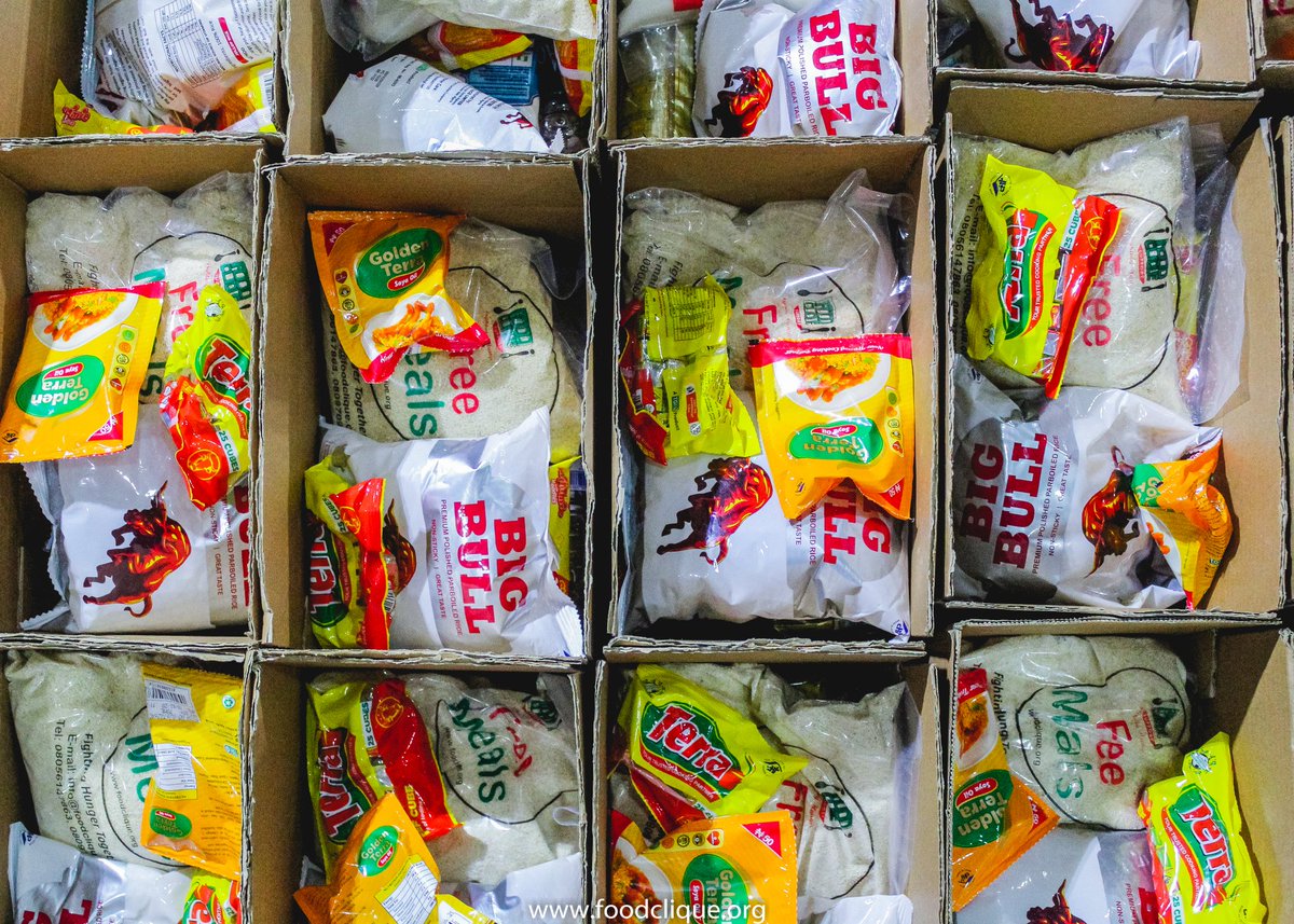 foodclique's tweet photo. Thank you, @TGIDistri , for providing for those in need during the #COVID19 pandemic crisis. Your donation of @BigBullRice, @TerraCubesNaija and @goldenterraoil to @foodclique will provide the equivalent of roughly 30,000 meals to those in need. #StrongerTogether https://t.co/hLbPexiELA