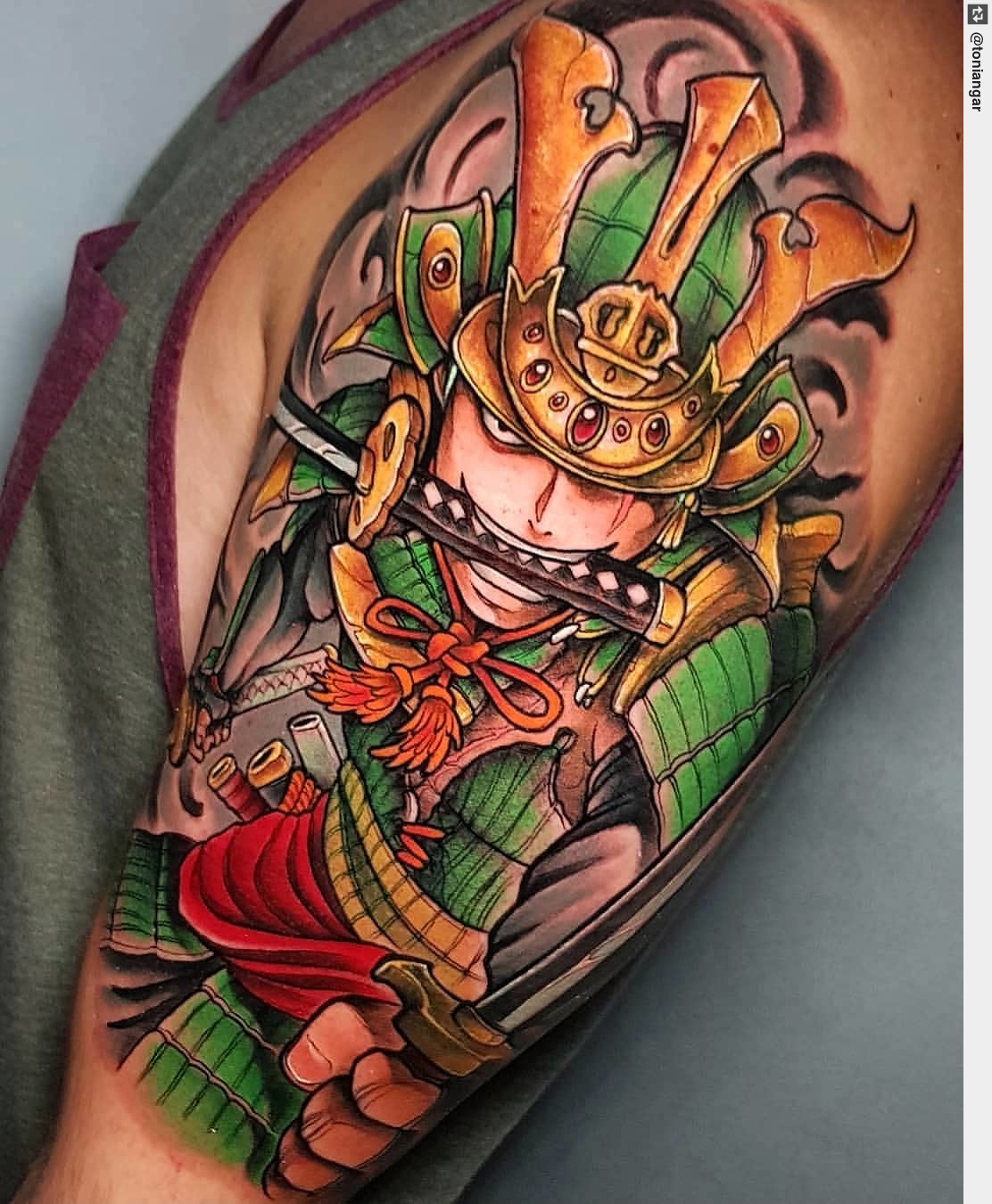 Tattoo Ness Zoro Samurai Zoro Onepiece Samurai Tattooartist Tattoo Inked Ink Tattooart Tattoos Tattoodesign