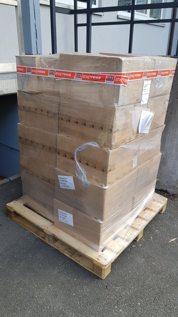okm3d's tweet photo. PolyMaker filament has arrived, so we can keep on printing for the next two weeks! https://t.co/xSNHC4yi6S