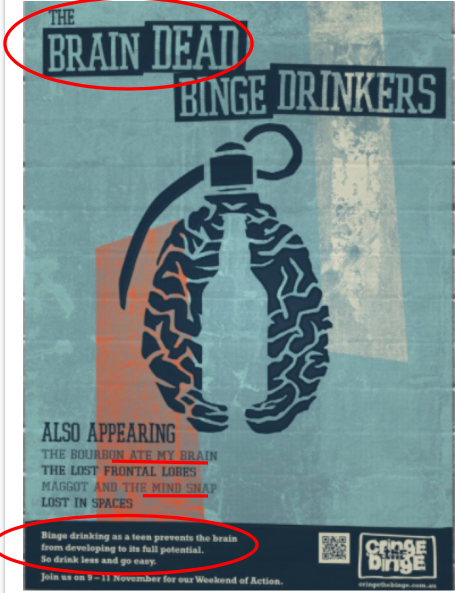 CyrineTriki's tweet photo. This ad’s message is to drink less to stay healthy and safe for the young audience. 
This poster uses irony to show the problem of alcohol. 
#NMKTRCH #MKTINGNEURO @lets_NEUROmkt https://t.co/iowwSWuZXH