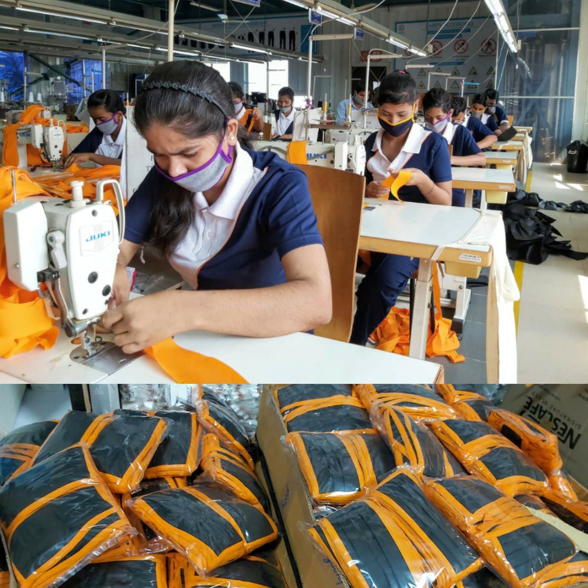 Vineet_Chhatwal's tweet photo. @CUTMIndia 's apparel center is fabricating masks for various organisations nationally. GoO has been superbly proactive to ensure such facilities continue to operate. We will supply 300,000+ masks.  @skilledinodisha @CMO_Odisha @Naveen_Odisha @PMOIndia @NSDCINDIA @cpbbsrctc https://t.co/mWxl5C8hg5