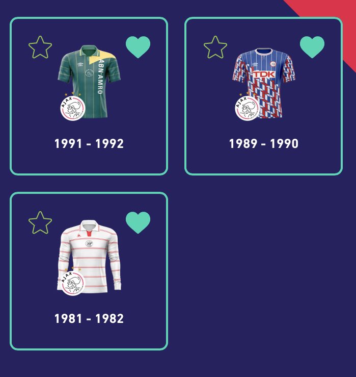 MarkvLith's tweet photo. @Peto_6 @AFCAjax @Patrick_Bos Deze 3 uitshirts 🙏 https://t.co/mm9BSgovem